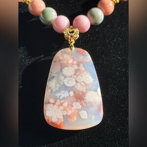 Flower Agate Necklace